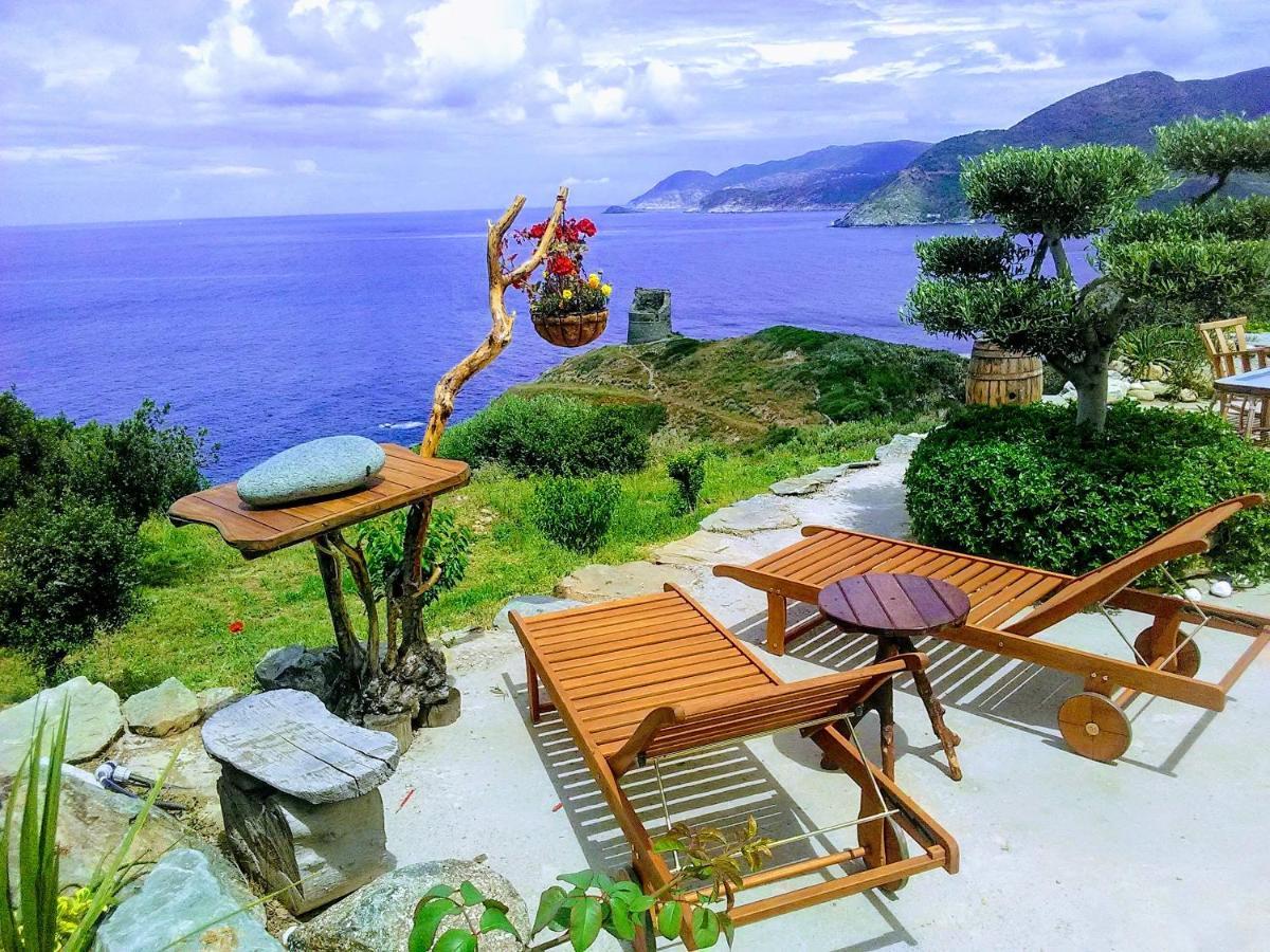 Coin De Paradis Vue Dominante Sur Mer, Montagne Et Tour Genoise Avec Jacuzzi Pino Εξωτερικό φωτογραφία