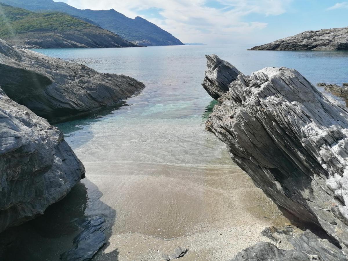 Coin De Paradis Vue Dominante Sur Mer, Montagne Et Tour Genoise Avec Jacuzzi Pino Εξωτερικό φωτογραφία